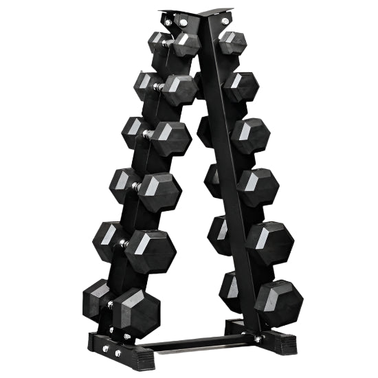 BRIXX 2.5kg - 15kg Dumbbell & Rack Set | 6 Pairs - 105kg Package - BRIXX FITNESS
