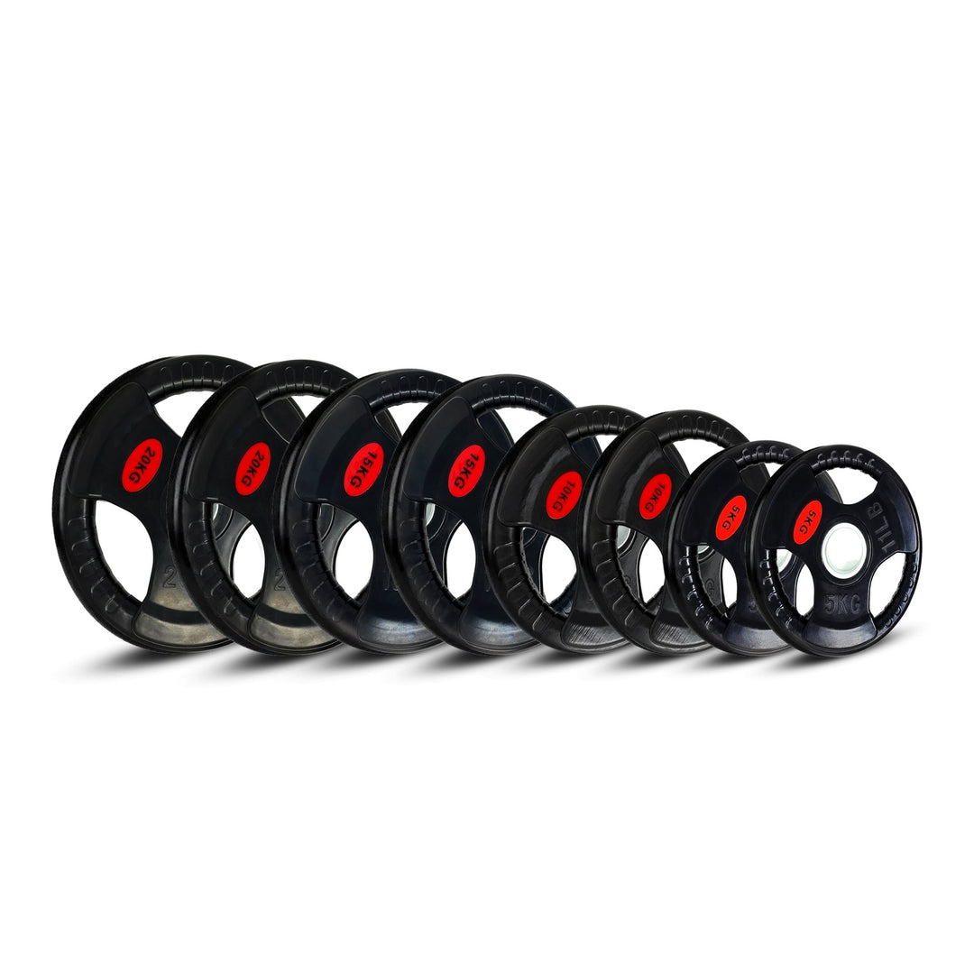 BRIXX Tri - Grip Olympic Weight Plates - 100Kg Package - BRIXX FITNESS