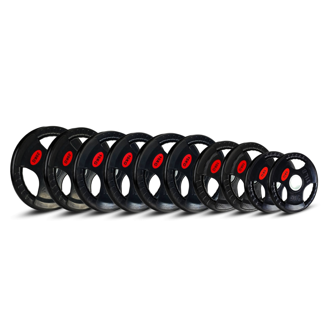 BRIXX Tri - Grip Olympic Weight Plates - 130Kg Package - BRIXX FITNESS