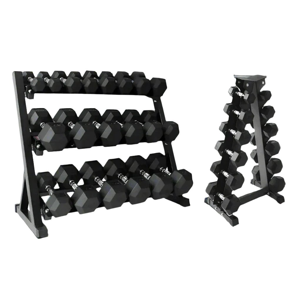 Dunbell Set Rack Hex Dumbbell & Rack Sets – BRIXX FITNESS