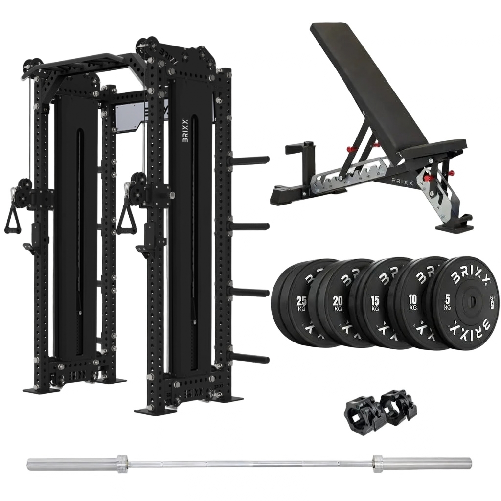 Apollo Core Functional Trainer, Bench, Plates & Barbell Package
