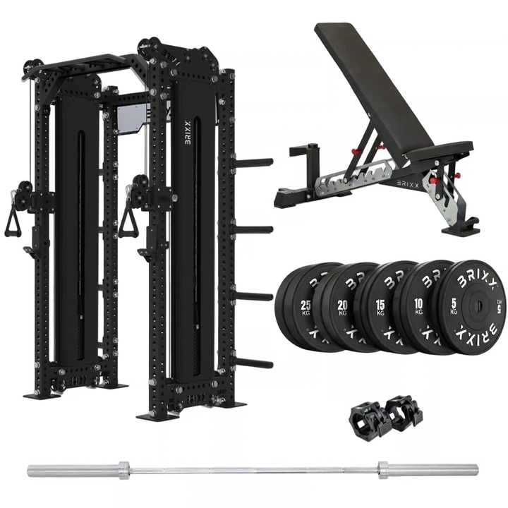Apollo Core Functional Trainer, Bench, Plates & Barbell Package
