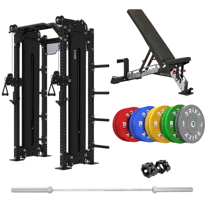 Apollo Core Functional Trainer, Bench, Plates & Barbell Package