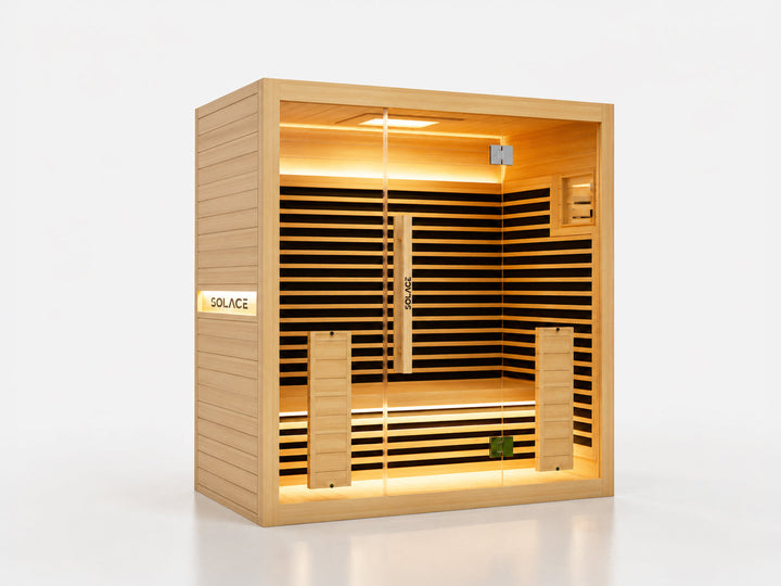 Solace Full Spectrum Infrared Sauna 3 Person interior