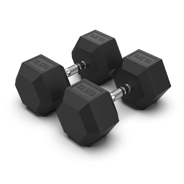 Rubber Hex Dumbbells (sold in pairs)