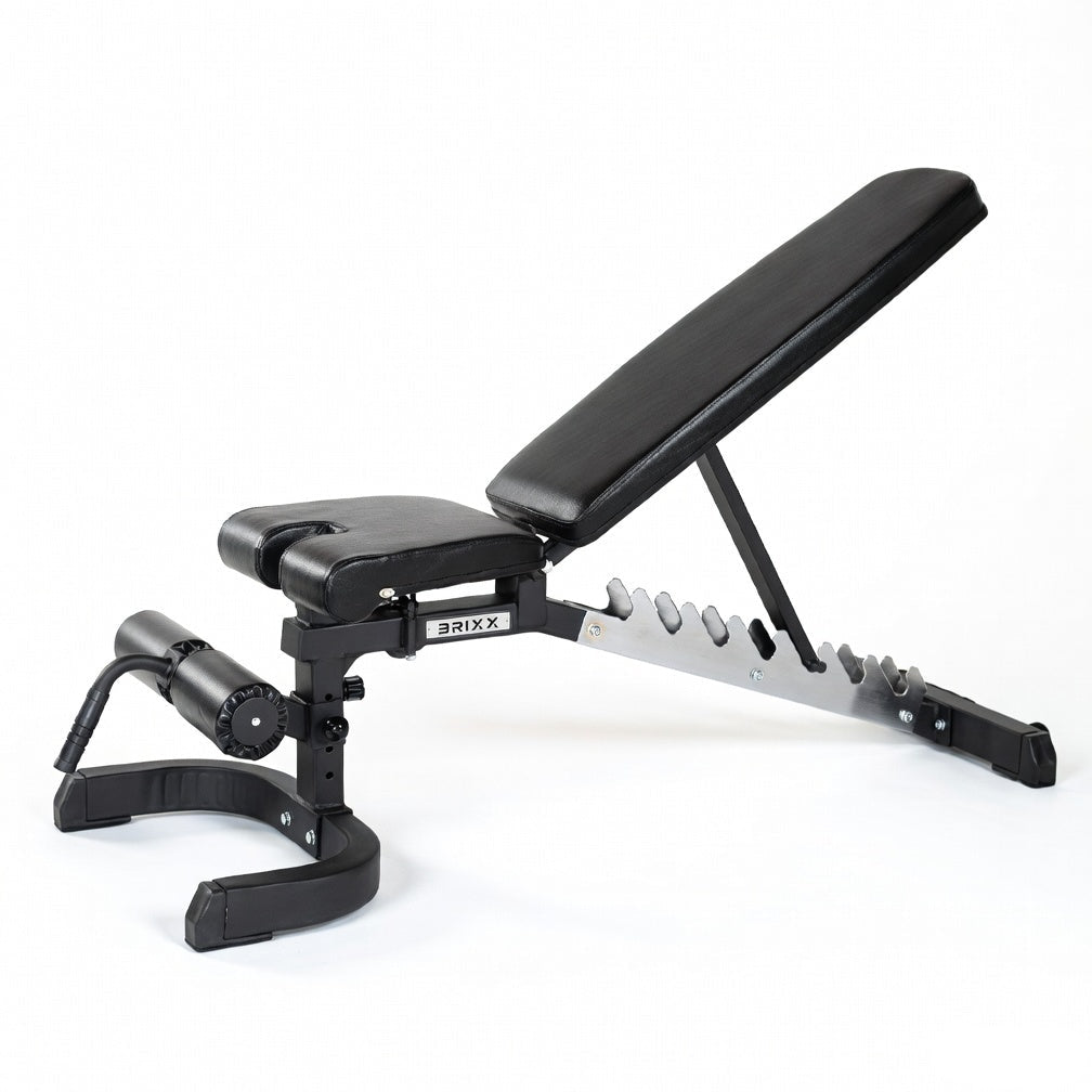 BRIXX Power Bench + Leg Extension and Curl Attachment