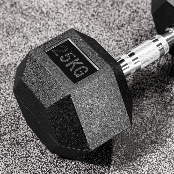 BRIXX 2.5kg - 25kg Hex Dumbbell & Rack Set | 10 Pairs - 275KG Package - BRIXX FITNESS