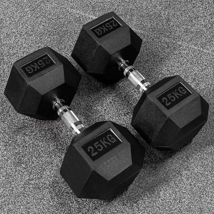 BRIXX 2.5kg - 25kg Hex Dumbbell & Rack Set | 10 Pairs - 275KG Package - BRIXX FITNESS