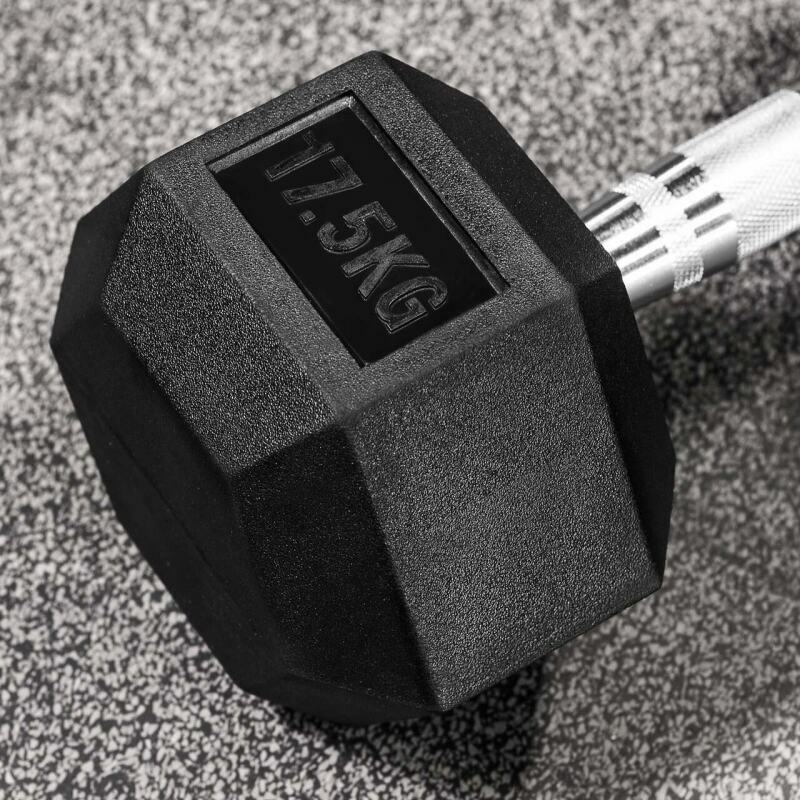 BRIXX 2.5kg - 20kg Hex Dumbbell & Rack Set | 8 Pairs - 180KG Package