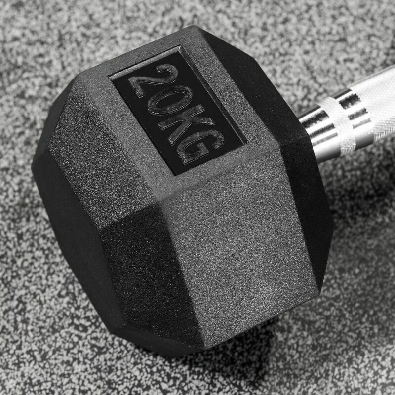 BRIXX 2.5kg - 25kg Hex Dumbbell & Rack Set | 6 Pairs - 155KG Package