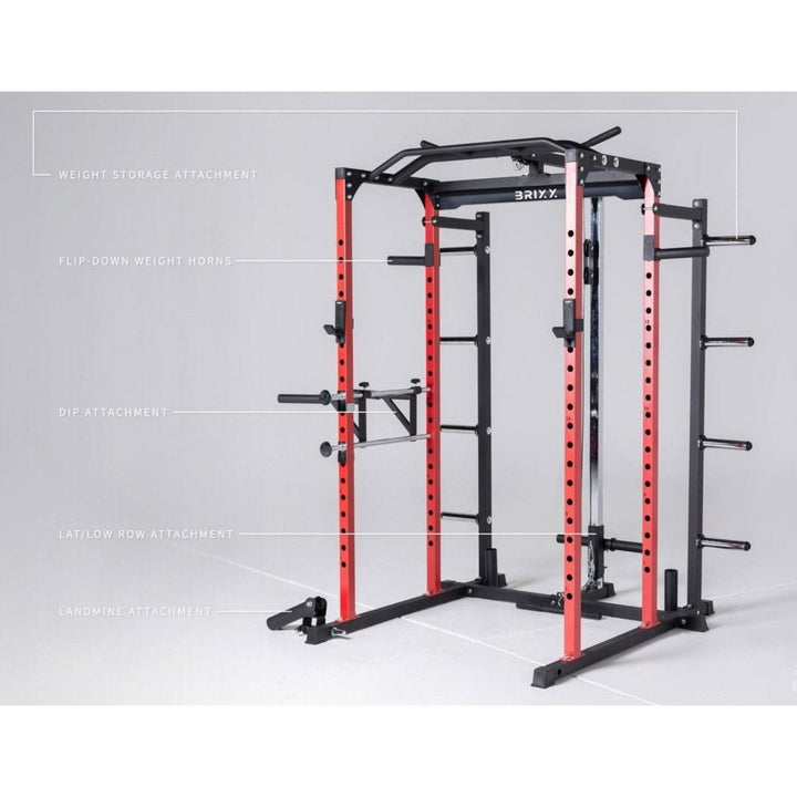 BRIXX Zeus 5000 Power Rack, Bench, Plates & Barbell Package - BRIXX FITNESS